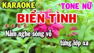 Karaoke Biển Tình Tone Nữ Nhạc Sống Beat Chuẩn Hay | Kho Nhạc Karaoke