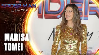 Marisa Tomei on May and Happy's On-and-Off Relationship | Spider-Man: No Way Home Red Carpet
