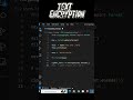 Encrypting Text Using Cryptography 👽 #pythonprogramming  #python  #fernet #cryptography #Hashing