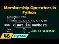 Membership Operators in Python
