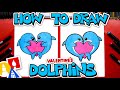 How To Draw Valentine's Day Dolphins Making A Heart