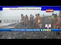 geo tubes installed to prevent tidal erosion catch fire in kendrapara s rajanagar kalinga tv