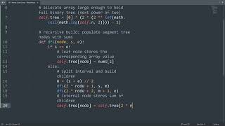 Leetcode 307. Range Sum Query - Mutable in Python | Python Leetcode | Python Coding Tutorial | ASMR