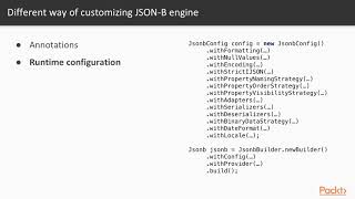 JSON with Java EE 8: Hands-on Training : How to Customize Your Mappings | packtpub.com