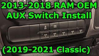 2013-2018 (2019-2021 Classic) Ram OEM AUX Panel Install | AlfaOBD Programming