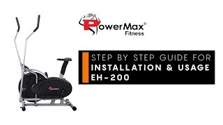 PowerMax Fitness EH-200 Elliptical Cross Trainer with Hand Pulse DIY Installation
