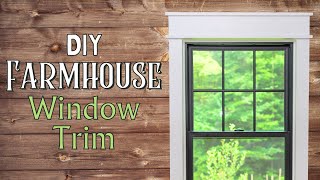 DIY Farmhouse Interior Window Trim – Craftsman Style – Rustic Wood