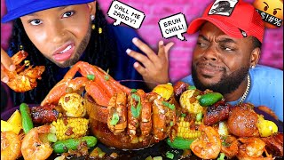 ACTING LIKE A MAN PRANK ON HUSBAND + SEAFOOD  BOIL MUKBANG 먹방 | QUEEN BEAST