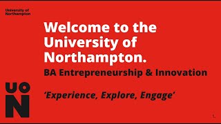 Entrepreneurship and Innovation BA (Hons) Programme Overview, UON Undergraduate Degree Programme