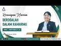 Renungan Harian Sabtu, 13 Januari 2024 | HKBP Maranatha Rawalumbu | Berdoalah dalam Kamarmu