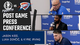 Jason Kidd, Luka Dončić & Kyrie Irving - Round 2 Game 1 @ OKC | Post Game Presser