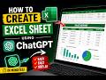 How to Create an Excel Spreadsheet Using ChatGPT (Step-by-Step Tutorial)