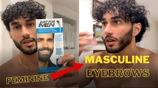 How I Dye My Eyebrows and Beard to Look More Masculine | Just For Men (LooksMaxxing)