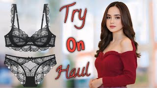 [4K] Transparent Lingerie Try On: See trough Lingerie Try On 🔥