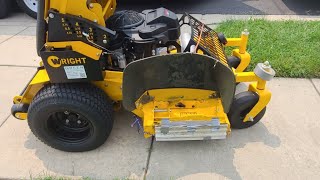 wright stander b 36 , 15 hrs review issue overgrown grass mower only..