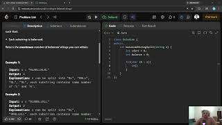 1221. Split a String in Balanced Strings | LeetCode Solution