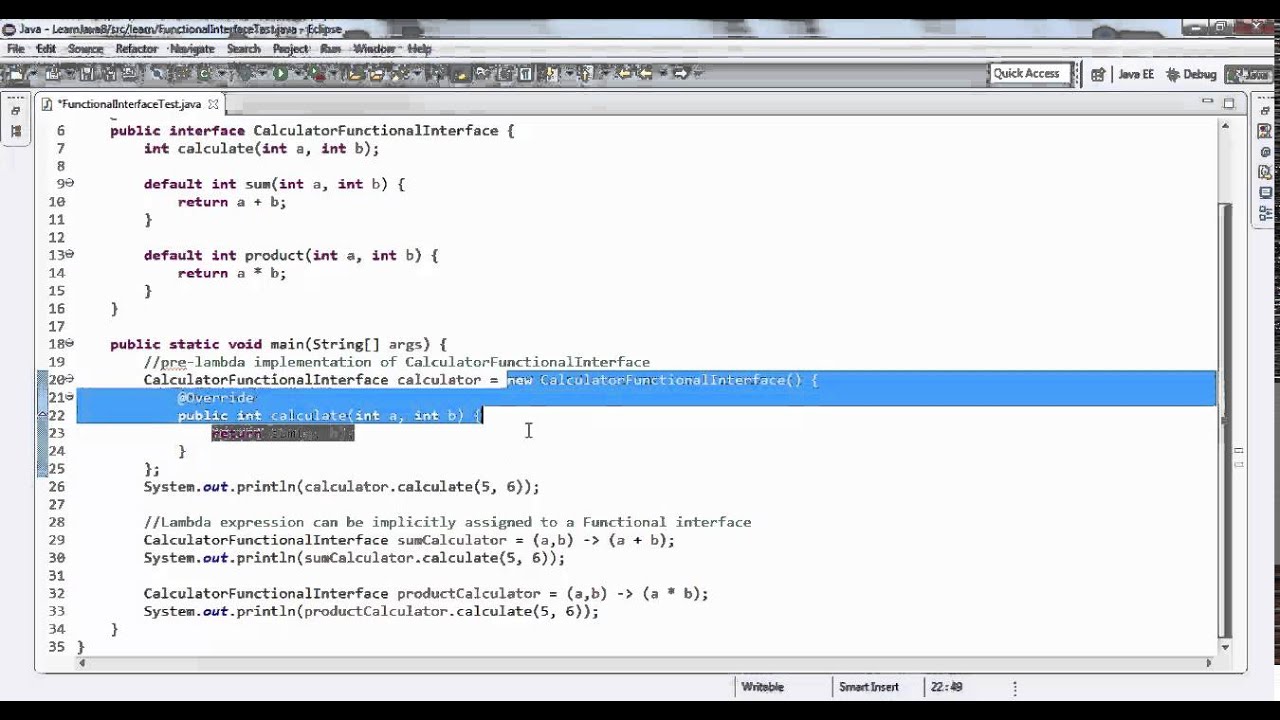 Java Interface Design Tutorial Boolprovider