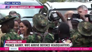 Duke and Duchess of Sussex, Prince Harry & Meghan Markle Arrive At Defence Headquarters, Abuja