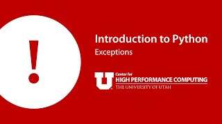 Introduction to Python: Part 14: Exceptions