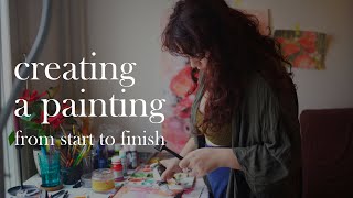 Creating a painting, from start to finish | no talking, just art 🎨