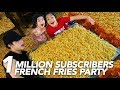 1 MILLION SUBSCRIBERS FRENCH FRIES PARTY | Ranz and Niana