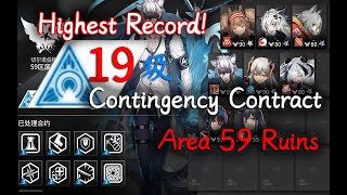 【Arknights】Week 1 Highest Risk Record | Area 59 Ruins Risk 19 | Contingency Contract