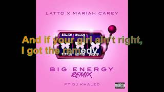 Latto & Mariah Carey & DJ Khaled - Big Energy [Lyrics Audio HQ]