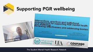 Interventions, practices and institutional arrangements for supporting PGR mental health