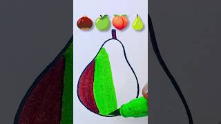 🌰+🍏+🍑+🍐=? Creative emoji drawing #art #emojimixart #emojiart #satisfying #ytshorts #trending