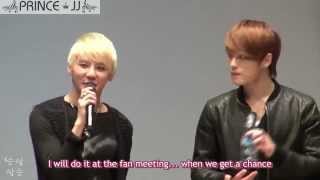 [ENG SUB] PrinceJJ: 120225 Jaejoong and Junsu at 'The Day' Theatre Tour