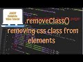 jQuery Tutorials #14 - using removeClass() method to remove a Css class fro m an element