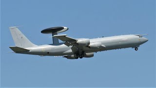 Royal Air Force AWACS Boeing E-3D Sentry DOUBLE GO AROUND At Manchester Airport!