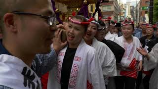 [4K] 湯島天満宮例大祭 天三町会 大人神輿 2018-05-26 17:00～