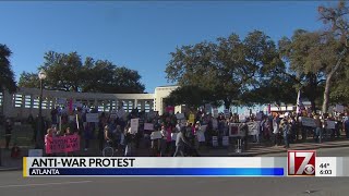 Dozens attend anti-war protest in downtown Raleigh