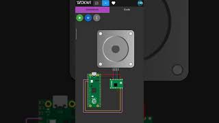 Pi-pico with stepper motor simulation in wokwi simulator  | wokwi simulator | stepper motor