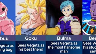 How Everyone See Vegeta in Dragon Ball