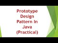 Implementation of Prototype Design Pattern in JAVA