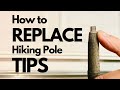 How to replace hiking pole tips: Hiking pole (trekking pole) tips wear out and need replacement.