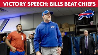 Sean McDermott's Victory Speech Vs. Kansas City Chiefs! | Buffalo Bills