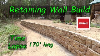 Redi Rock Retaining Wall Build - Time Lapse _