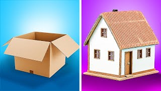 15 Awesome Cardboard Crafts || DIY Furniture And Miniature House