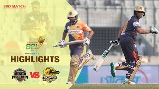 Dhaka Platoon vs Rajshahi Royals Highlights | 3rd Match | Season 7 | Bangabandhu BPL 2019-20