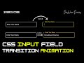 How to Create Input Field with Floating Label Animation Using CSS | Css Transition | Css Selectors