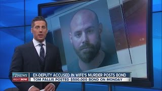Ex-deputy accused in wife's killing free on bond