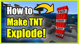 How to Make TNT Blow up & Explode in Minecraft Creative Mode (USE TNT Fast Method!)