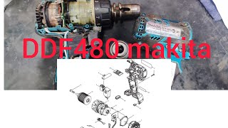 Repair makita DDF480 battery18VCordless LXT drill