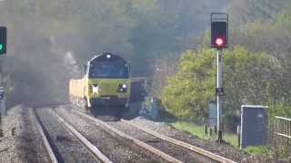 Colas 70810  leckwith north jn to westbury loaded spoil wagons