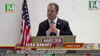 Collage - Full Video of Sean Barney at Congressional Candidates Debate 8/15/2016