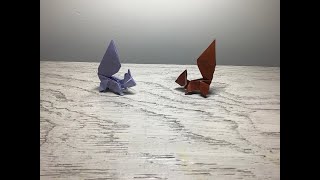 Easy Origami Tutorials: How to make an origami Squirrel #2 (Level: Intermediate)