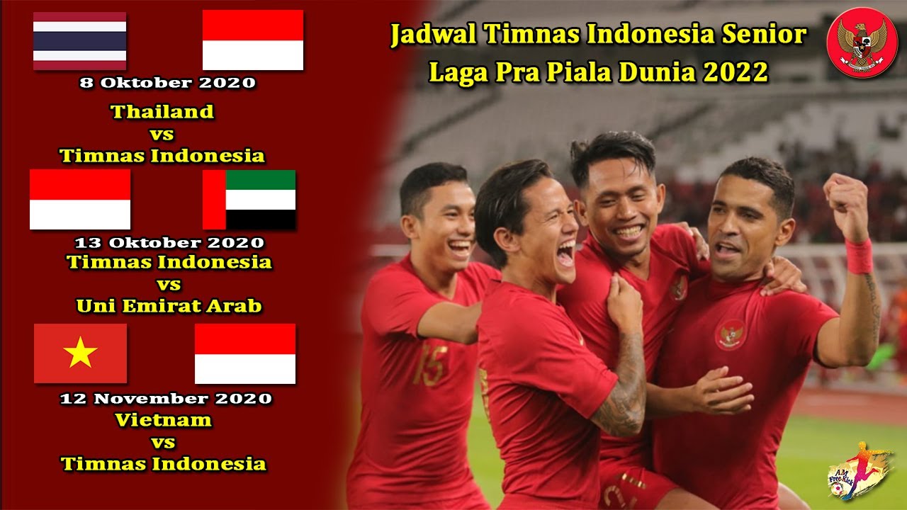 Jadwal Lengkap Timnas Indonesia Senior // Laga Pra Piala Dunia 2022 🏆 ...